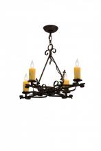 Meyda White 179037 - 28"L Elianna 4 LT Chandelier