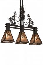 Meyda White 186436 - 30" Long Winter Pine Tall Pines 3 Light Island Pendant