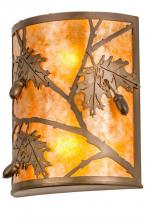 Meyda White 188603 - 10"W Oak Leaf & Acorn Wall Sconce