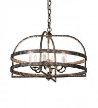 Meyda White 192658 - 22"W Aldari 6 LT Chandelier