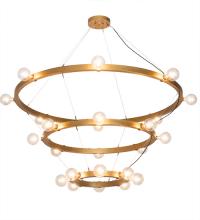 Meyda White 194031 - 72" Wide Manheim Alva 3 Tier Chandelier