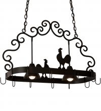 Meyda White 199553 - 32" Long Poulet 2 Light Pot Rack