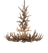 Meyda White 200436 - 43" Wide Antlers Whitetail Deer 8 LT Chandelier