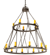 Meyda White 204942 - 60" Wide Lakeshore 15 Light Two Tier Chandelier