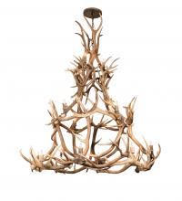 Meyda White 212273 - 72" Wide Antlers Elk 16 Light Chandelier