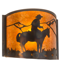 Meyda White 213955 - 12" Wide Cowboy Wall Sconce