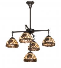 Meyda White 217630 - 30" Wide Pinecone 5 Light Chandelier