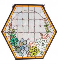 Meyda White 222564 - 20" Wide X 20" High Succulent Window