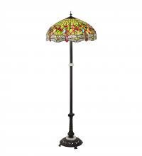 Meyda White 228851 - 62" High Tiffany Hanginghead Dragonfly Floor Lamp