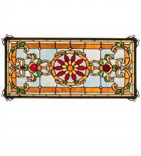 Meyda White 232847 - 25" Wide X 12" High Emma Stained Glass Window