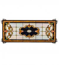 Meyda White 233082 - 24" Wide X 10" High Madison Transom Stained Glass Window