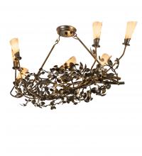 Meyda White 243530 - 46" Long Vinca Vine 7 Light Chandelier