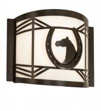 Meyda White 243614 - 12" Wide Horseshoe Wall Sconce