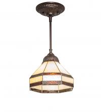 Meyda White 244869 - 8" Wide Topridge Mini Pendant