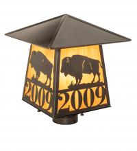 Meyda White 250013 - 12" Square Personalized Buffalo Post Mount