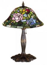 Meyda White 26321 - 17"H Tiffany Rosebush Accent Lamp