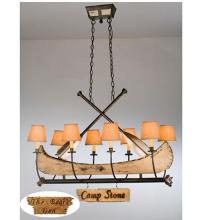 Meyda White 26977 - 48"L Personalized Canoe 8 LT Chandelier