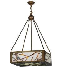 Meyda White 28707 - 21"Sq Backyard Friends Inverted Pendant