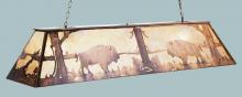 Meyda White 30148 - 60" Long Buffalo at Lake Oblong Pendant