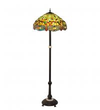 Meyda White 37702 - 62" High Tiffany Hanginghead Dragonfly Floor Lamp