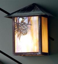 Meyda White 41232 - 9"W Seneca Winter Pine Wall Sconce