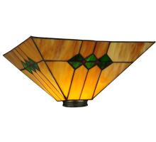 Meyda White 48276 - 13" Square Martini Mission Shade