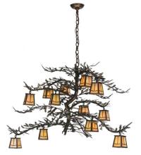 Meyda White 50914 - 48" Wide Pine Branch Valley View 12 LT Chandelier