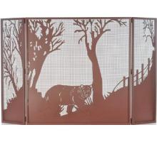 Meyda White 71141 - 62" Wide X 40" High Bear at Dusk Fireplace Screen