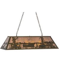 Meyda White 81347 - 48"L Train Oblong Pendant