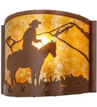 Meyda White 81570 - 12" Wide Cowboy Wall Sconce