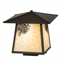 Meyda White 93336 - 12" Square Stillwater Winter Pine Deck Light